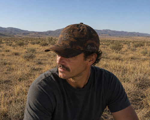 Brown Camo Cap Grey Embroidery
